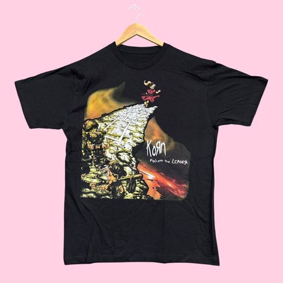 Korn Follow The Leader Album Nu Metal Band Tee L - Picture 1 of 4